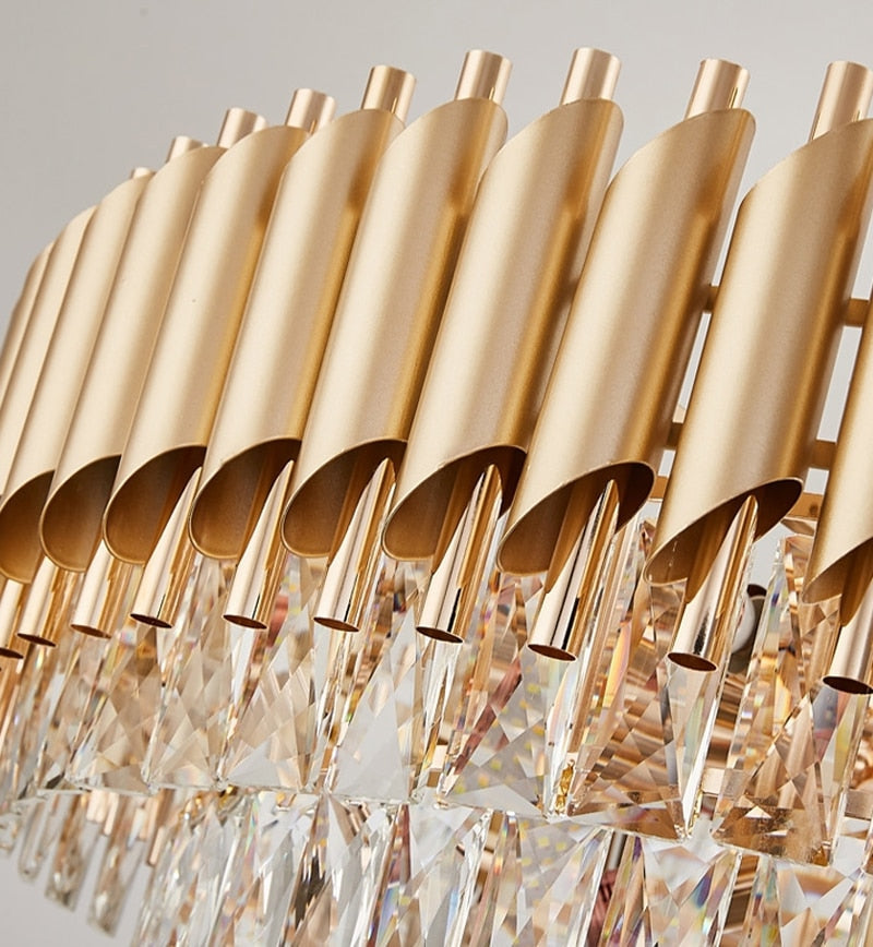 Ylk Black/Gold Zivah Crystal Chandelier