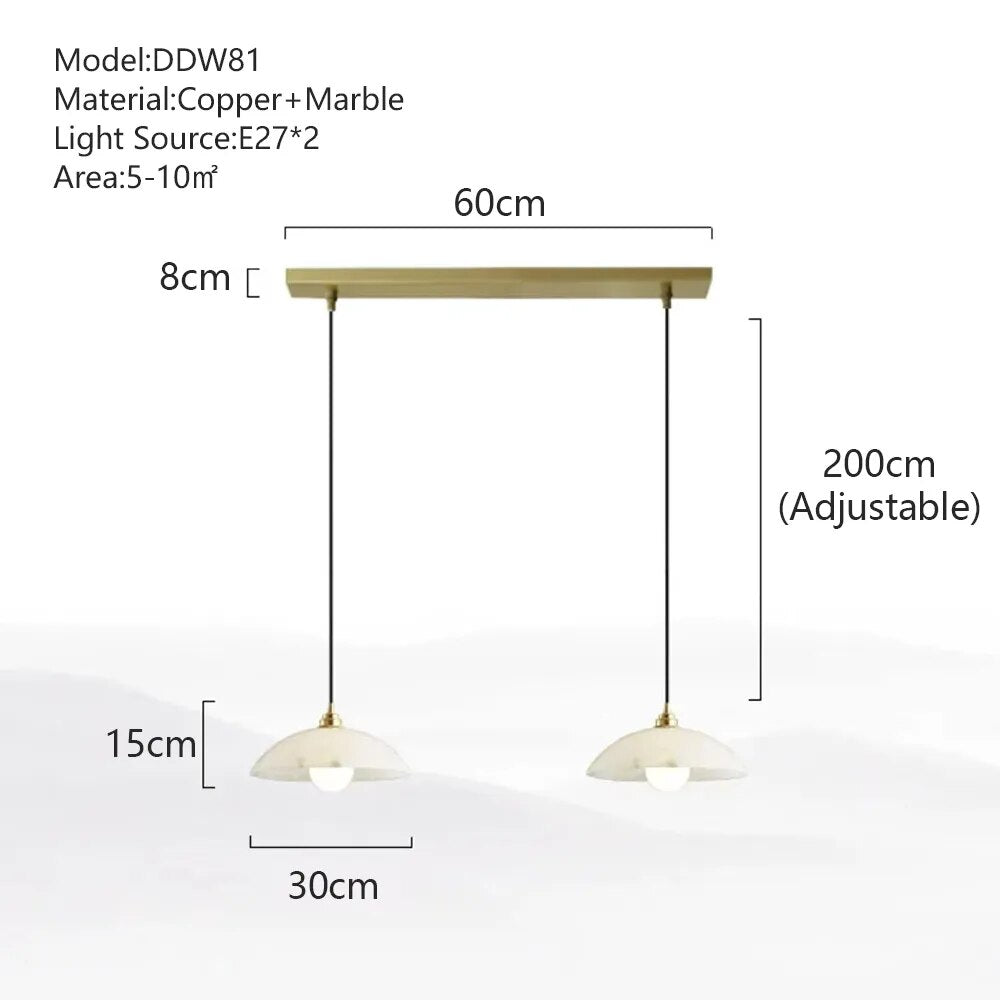 Olga Marble Luxury Hanging Light