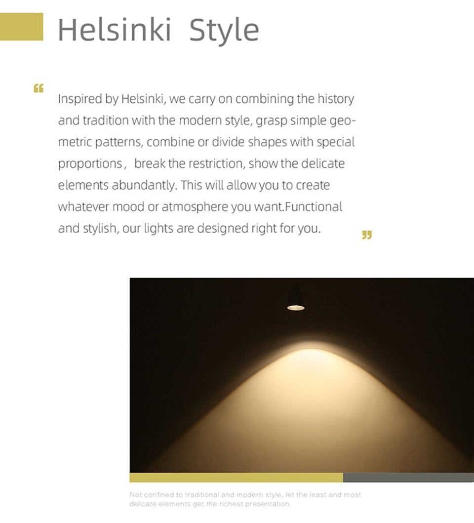 AiS Dimmable Pendant Light 9W CRI97 Adjustable Length Minimalist Style