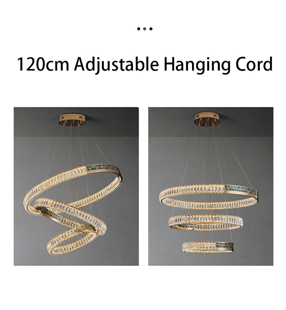 MAK Wall/Pendant Chandelier Luxury Hanging Lights Polished Shell High-end Ring Design