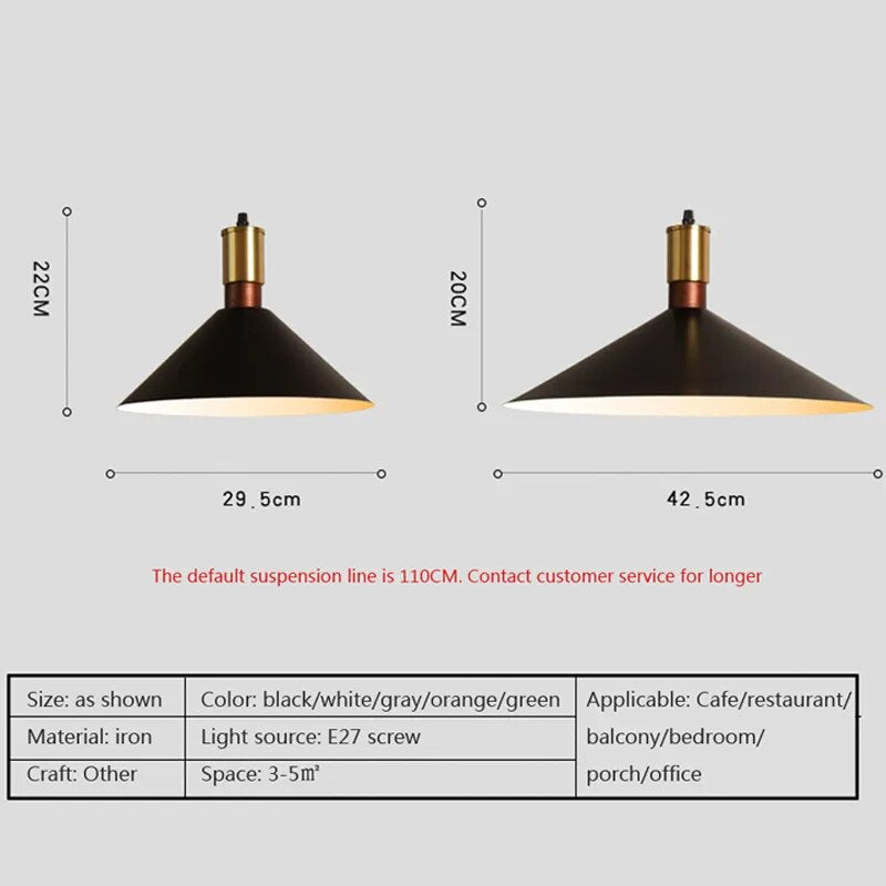 Nordic Industrial retro loft simple Hanging Light