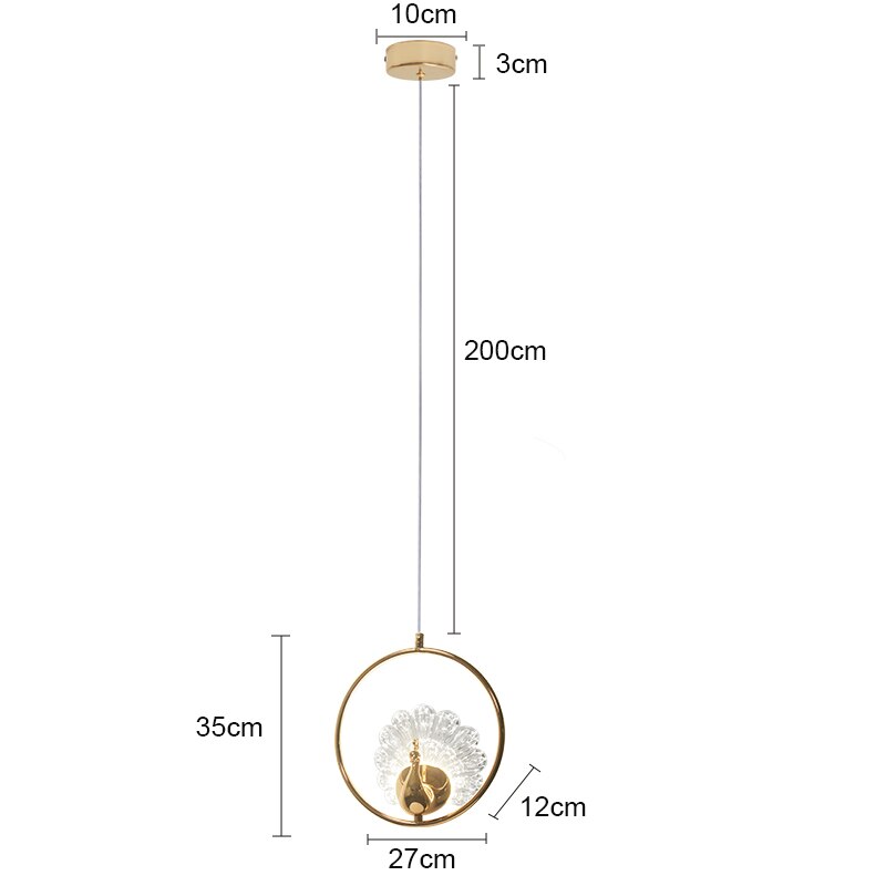 Lyf Peacock Lustre Pendant Light