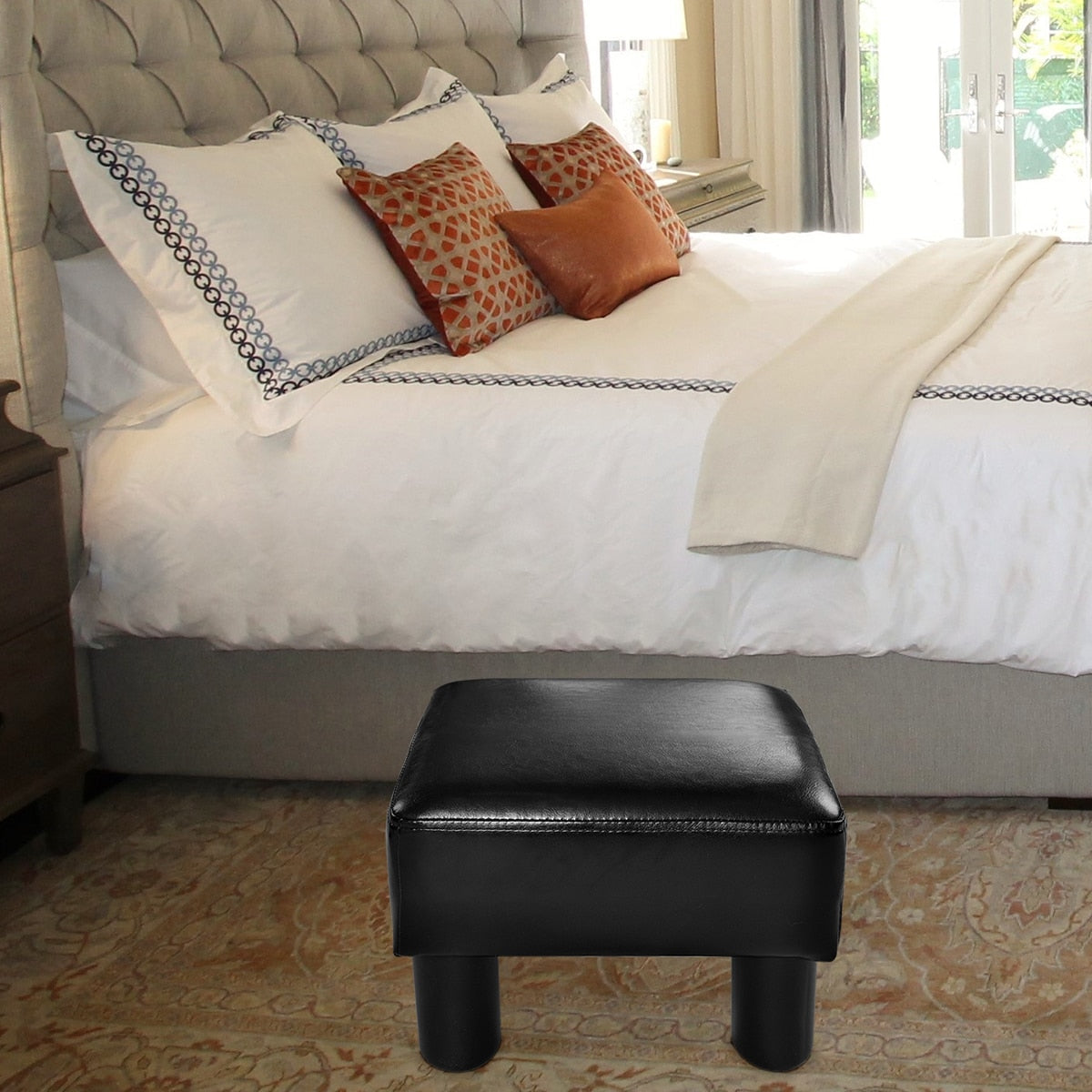 Viljar - Leather Chair Ottoman Small Stool Footrest Bar Stool