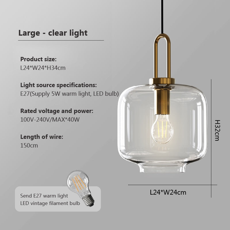 Wad Glass Pendant Light Fixture