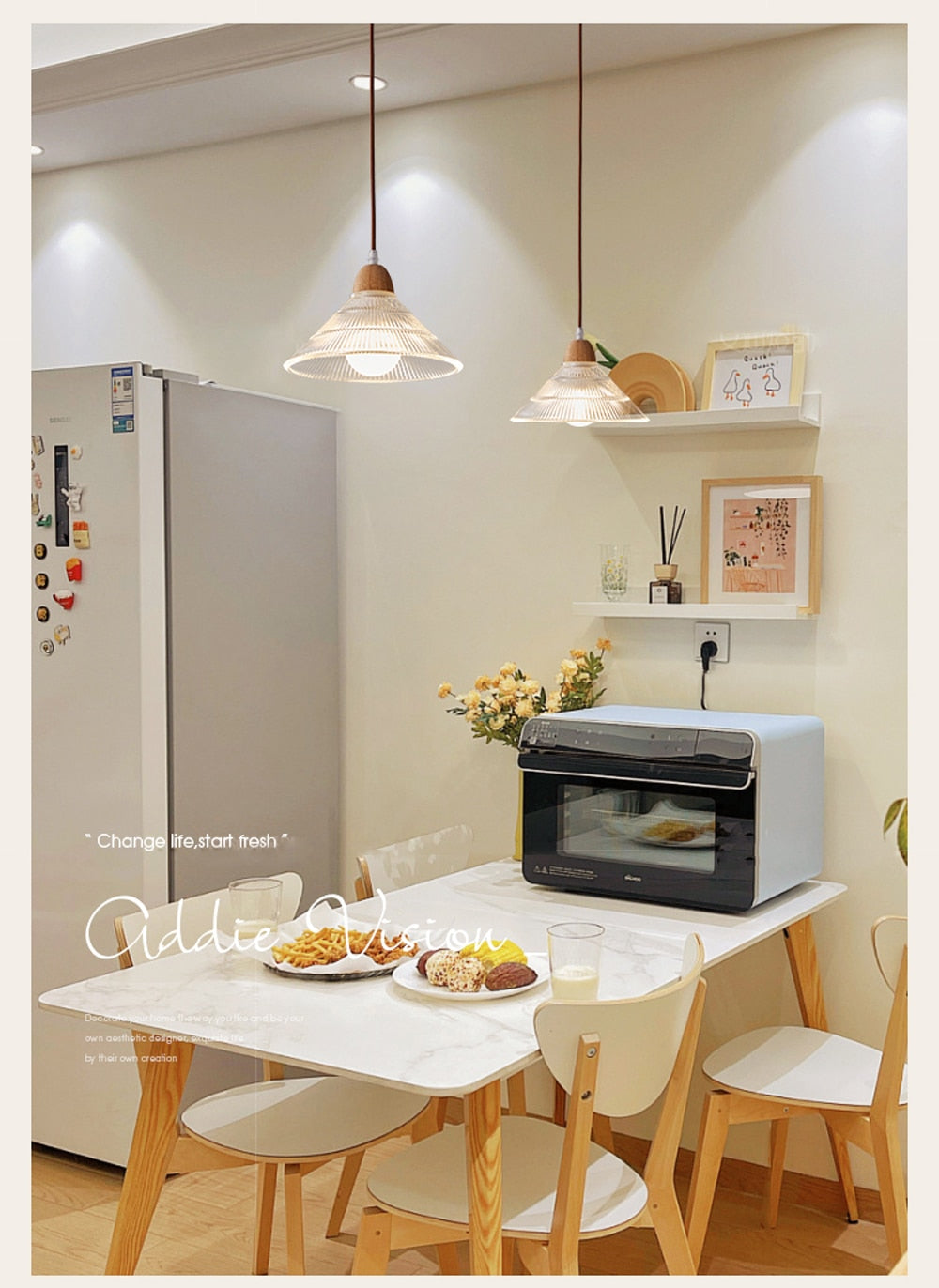 Wad Nordic Glass Pendant Lamp