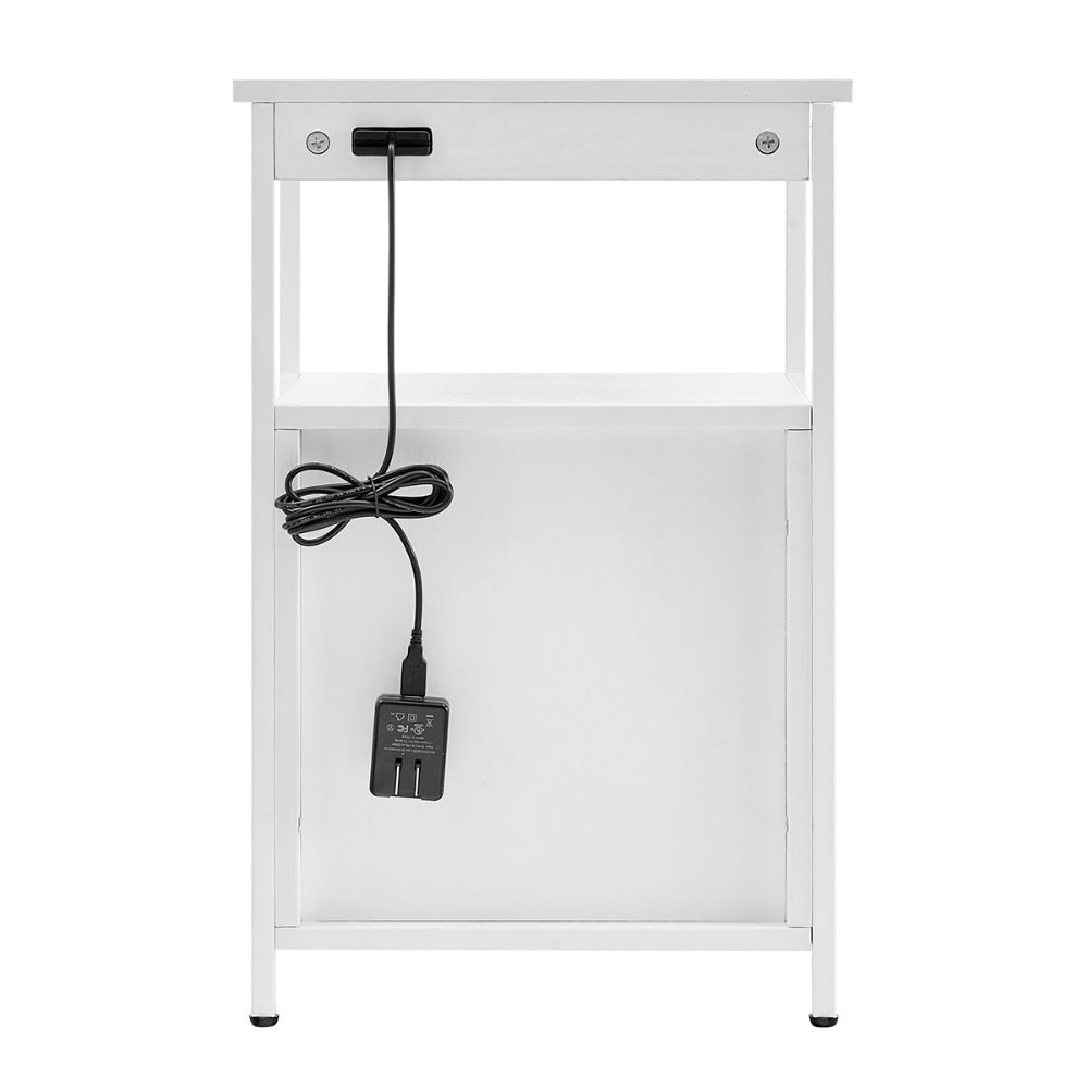 Eilif - Modern 3 Drawer Nightstand with Charging Station