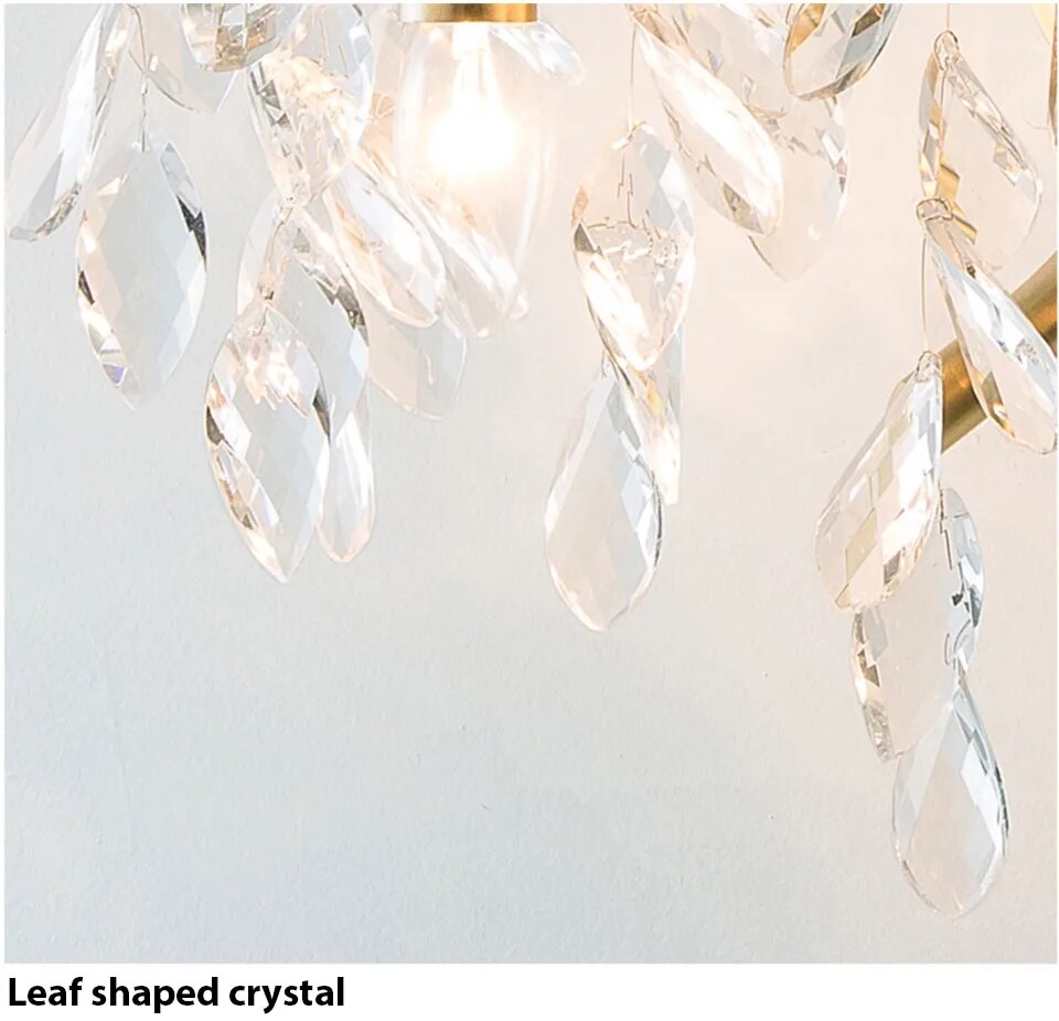 IIS Modern Crystal Gold branch Sconces Luxury Light Fixture