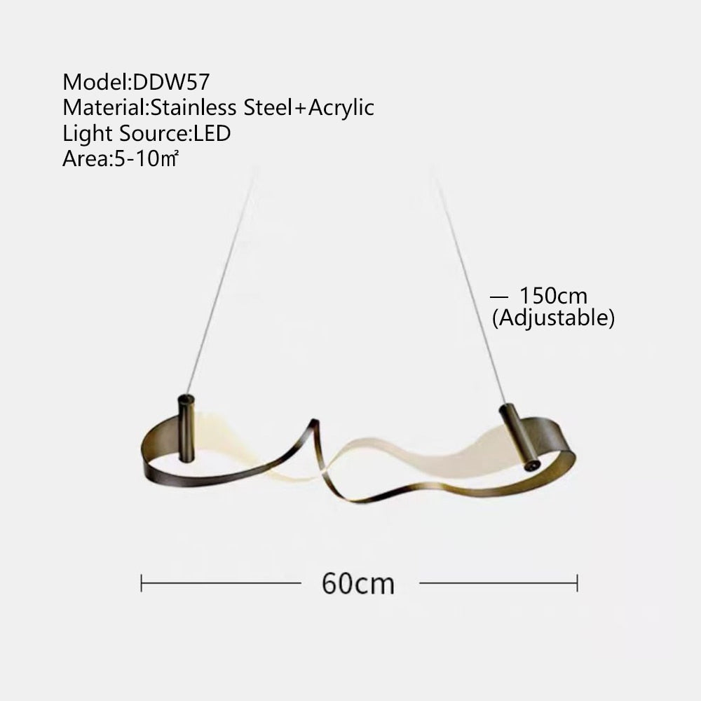 OLGA LED Ceiling Chandelier New Creative Luxury Acrylic Hanging Lamps