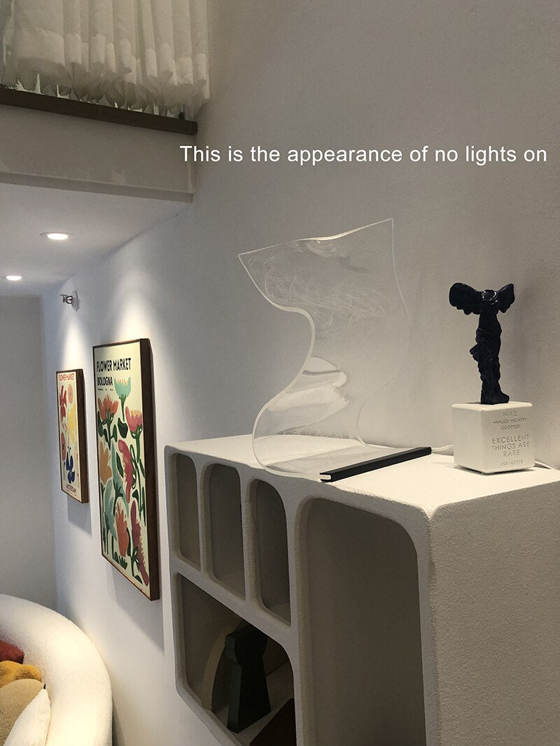 LYF Acrylic LED Table Lamp Stepless Dimming USB Charging Touch Switch Control