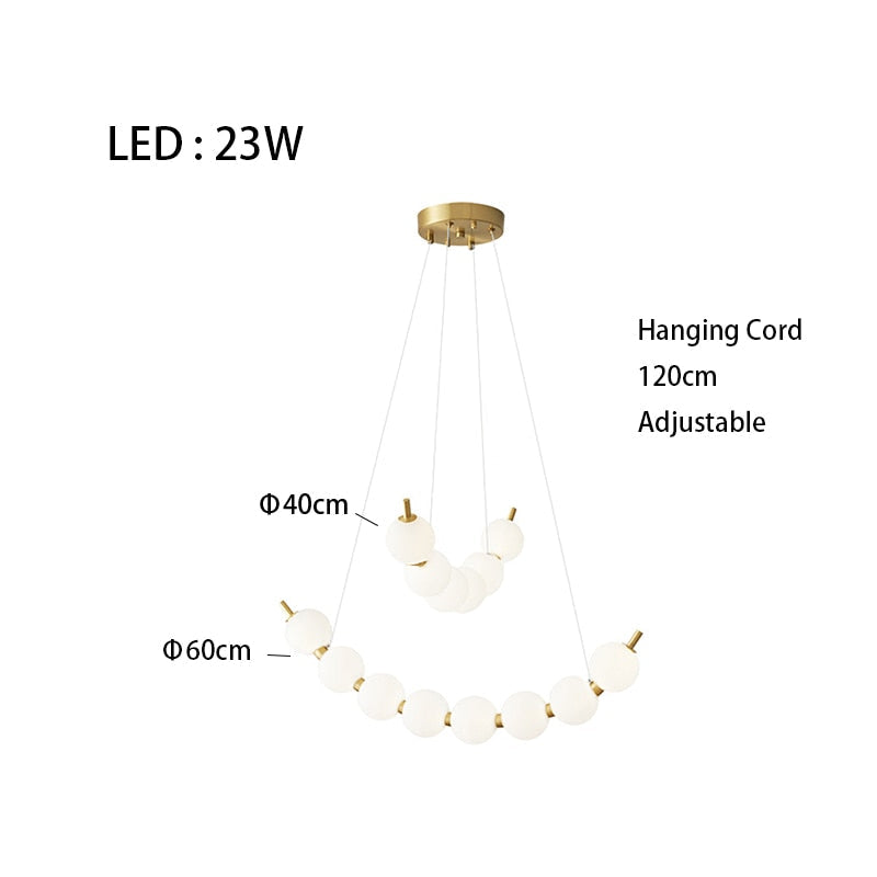 Mak Modern White Ball Pendant Light