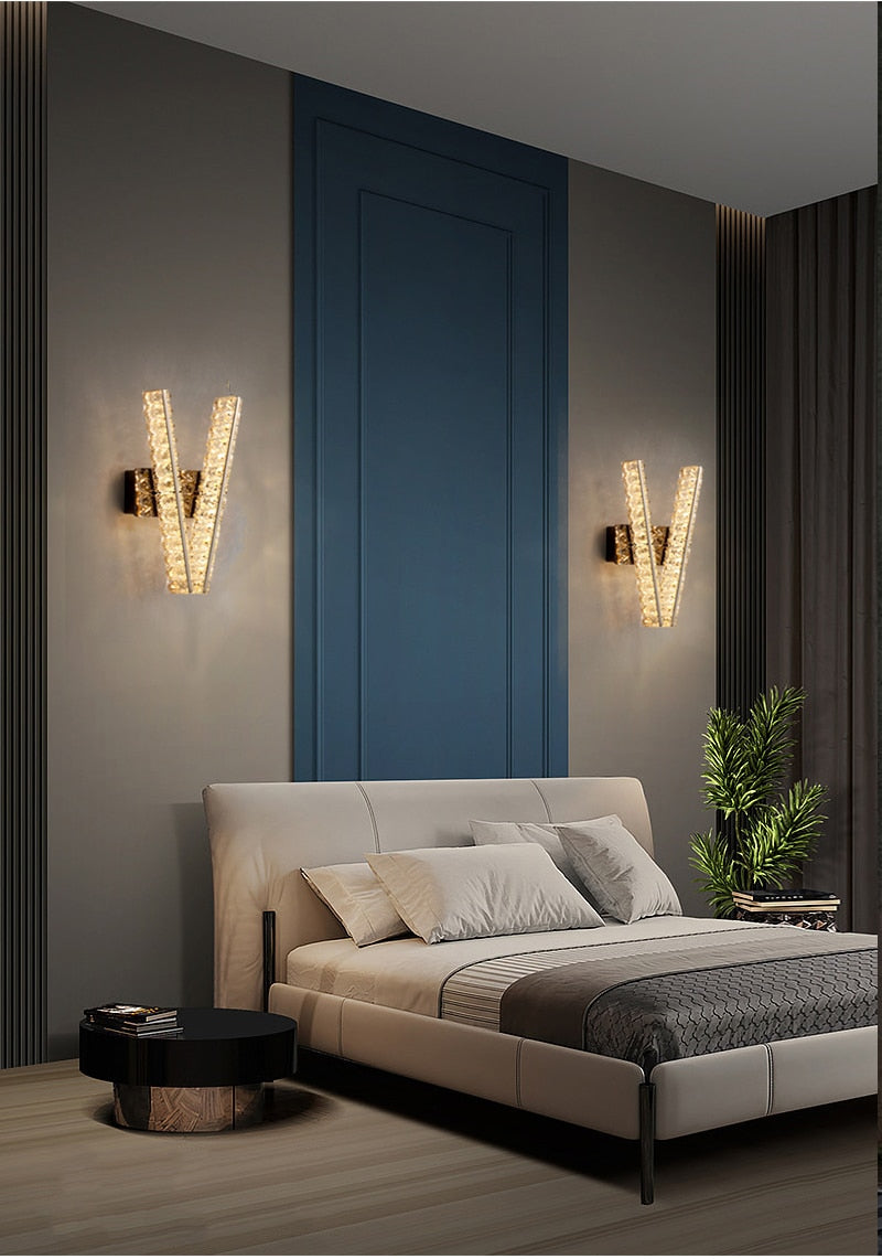 Ylk V Crystal Wall Sconce