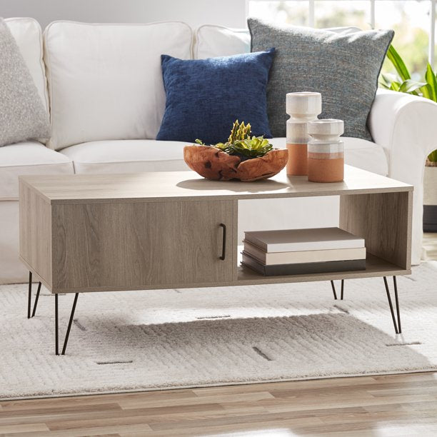 Fridleif - Modern Wood Coffee Table with Storage Square Coffee table with Storage
