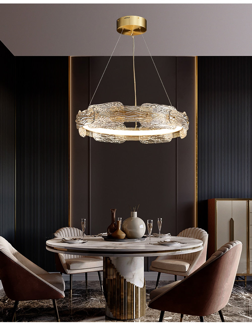 Olga Rounded Crystal Chandelier