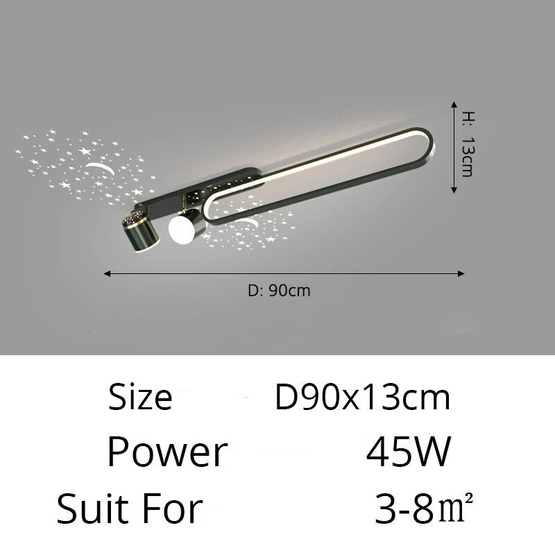 MAV Star Projection Modern Aisle Ceiling Lights with Spotlights