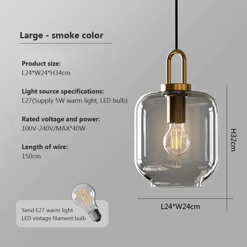 Modern Glass Pendant Lamp Light