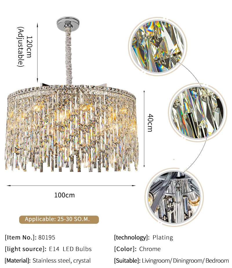 Ylk Xanthe Modern Crystal Chandelier