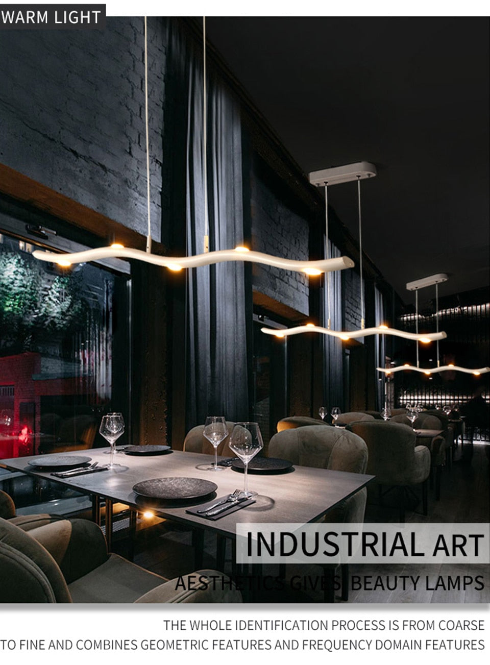 IIS Adjustable Haning Wave Chandelier Lighting