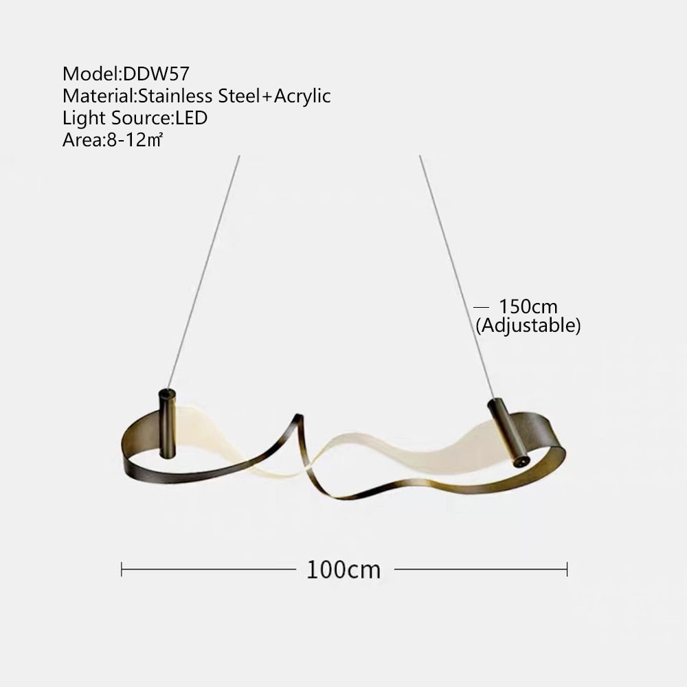 OLGA LED Ceiling Chandelier New Creative Luxury Acrylic Hanging Lamps