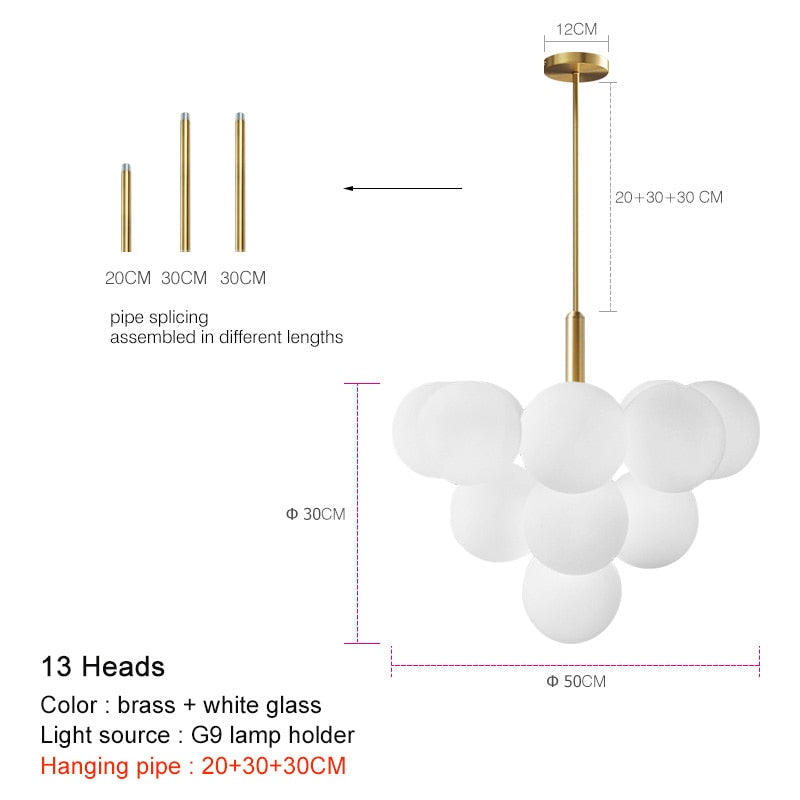 IAN Libertad modern luxury glass chandelier lighting