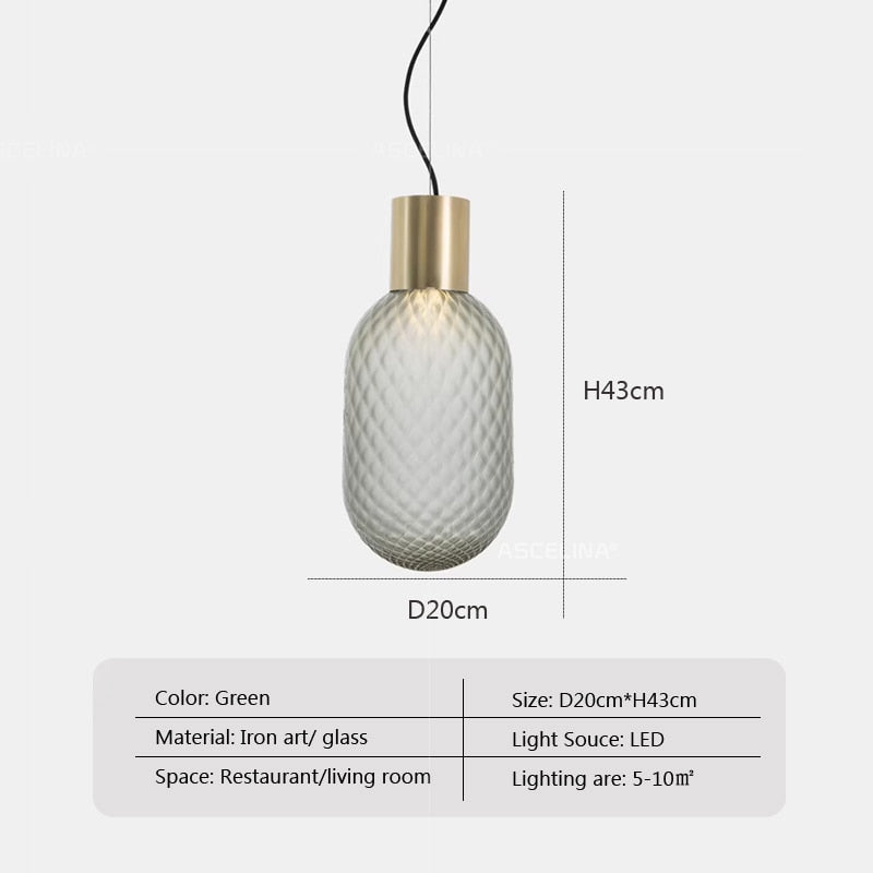 Wad Nordic LED Glass Pendant Lamp