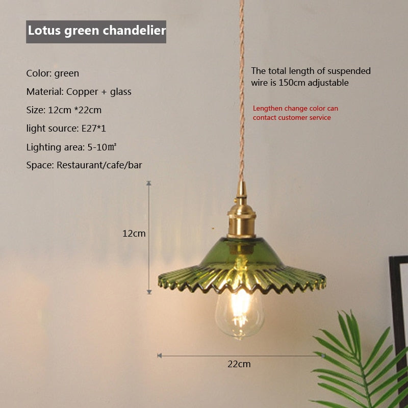 Nordic Glass Minimalist E27 Transparent Lampshade Pendant Light