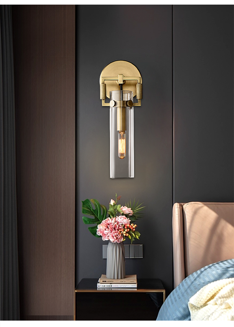 AI Keab - Minimalist Glass Wall Lamp Industrial Style Retro