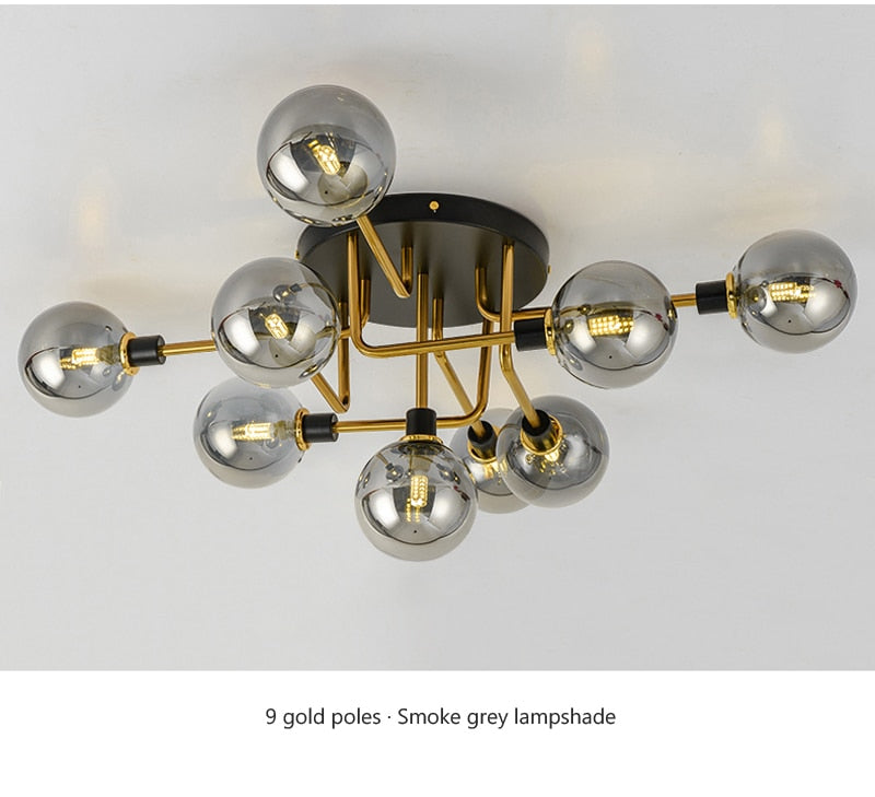 Wad Nordic Round Glass Chandelier