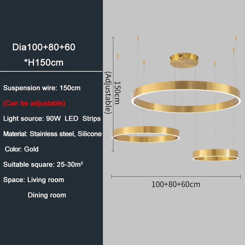 Ylk Ring Design Chandelier Light