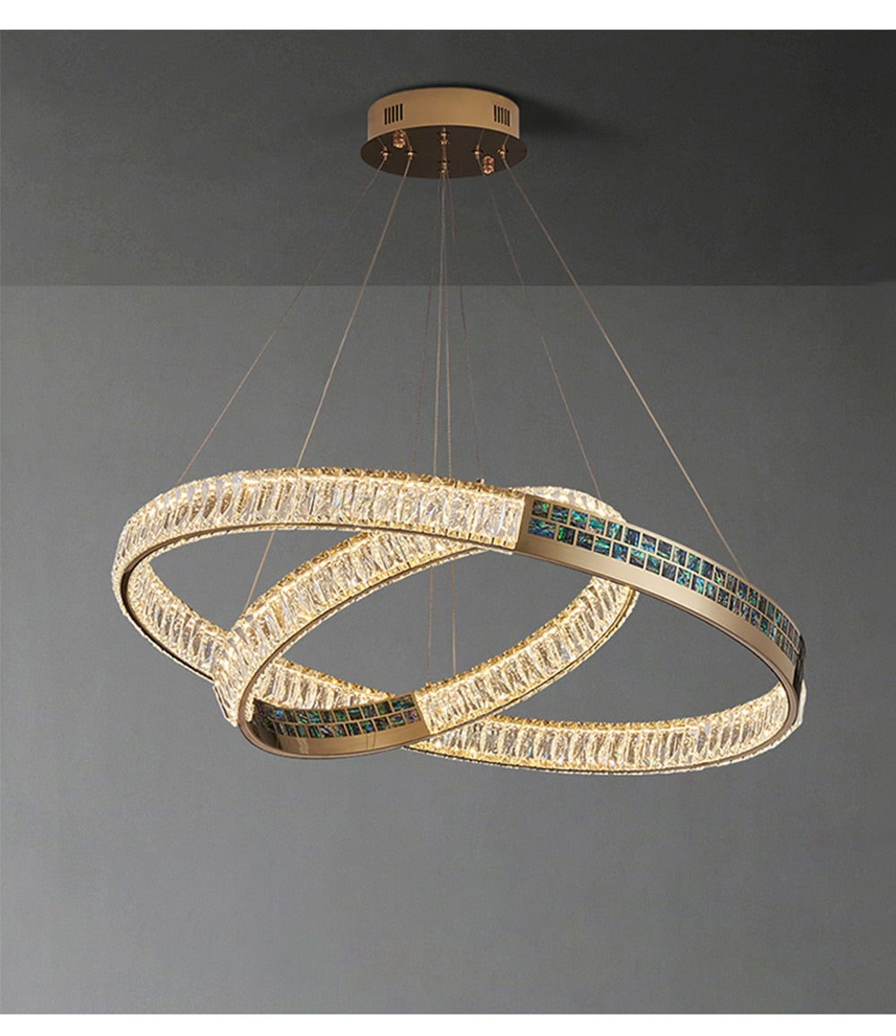 MAK Wall/Pendant Chandelier Luxury Hanging Lights Polished Shell High-end Ring Design
