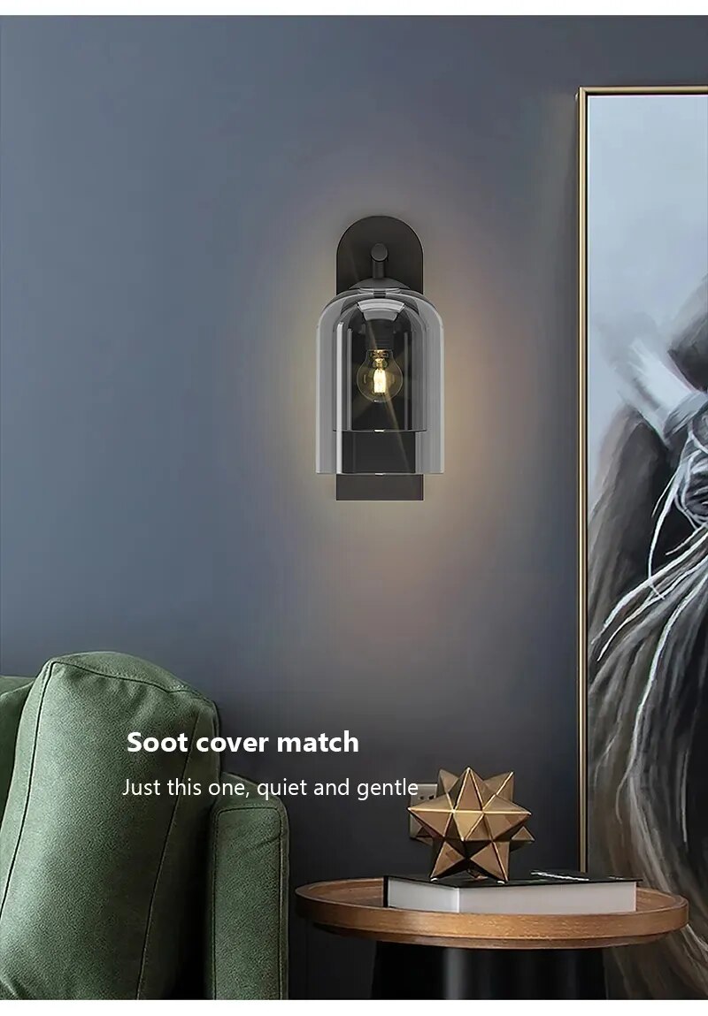 IIS Postmodern Indoor Glass Wall Lights Vintage Bath Vanity