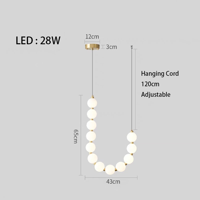 Mak Modern White Ball Pendant Light