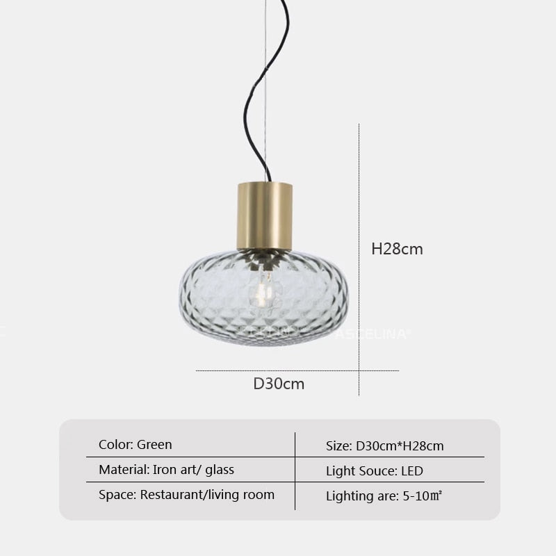 Wad Nordic LED Glass Pendant Lamp