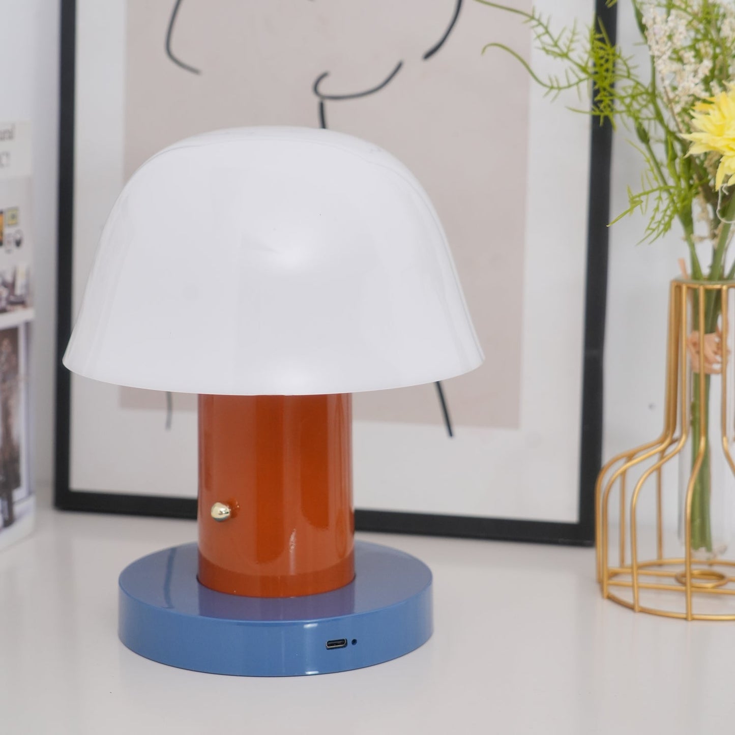 Mushroom Bliss Cordless Table Lamp