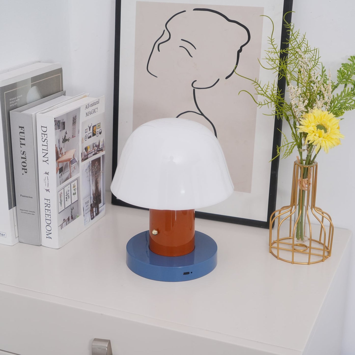 Mushroom Bliss Cordless Table Lamp