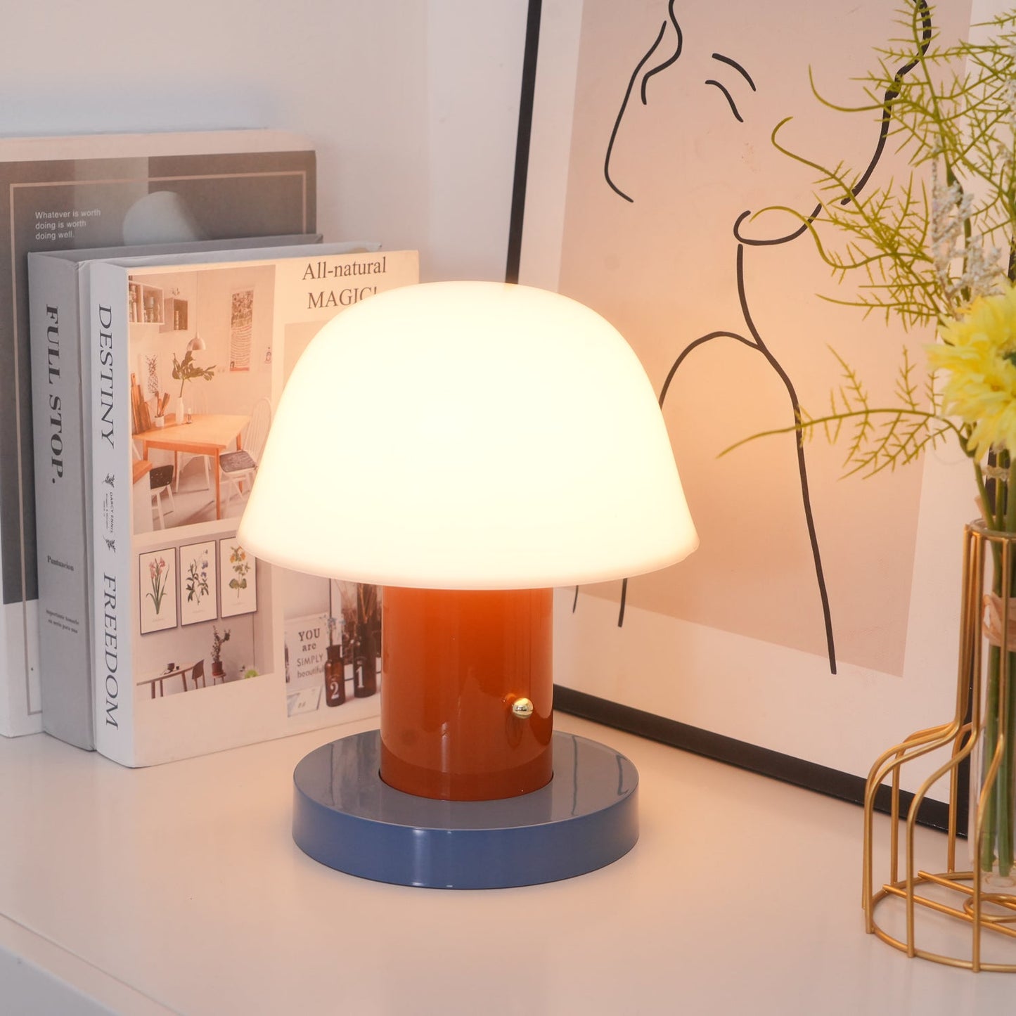 Mushroom Bliss Cordless Table Lamp