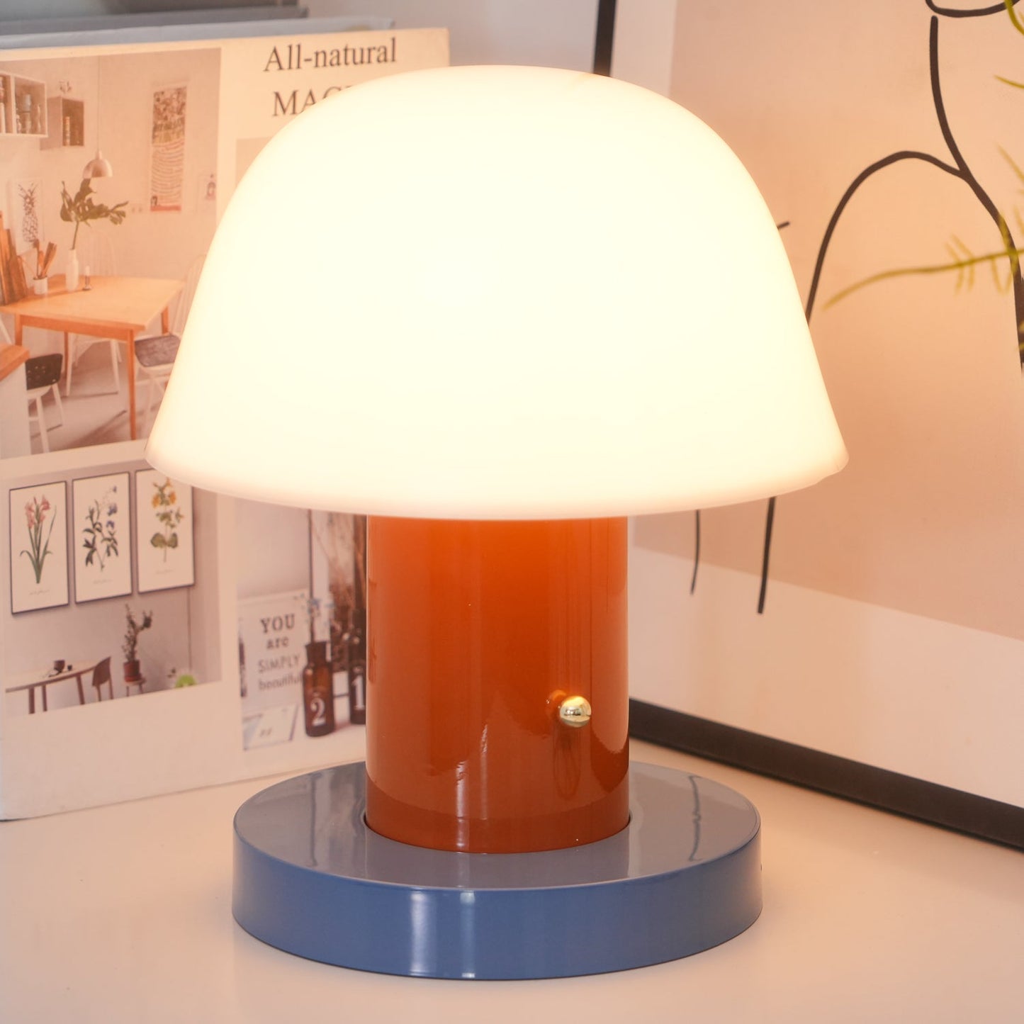 Mushroom Bliss Cordless Table Lamp