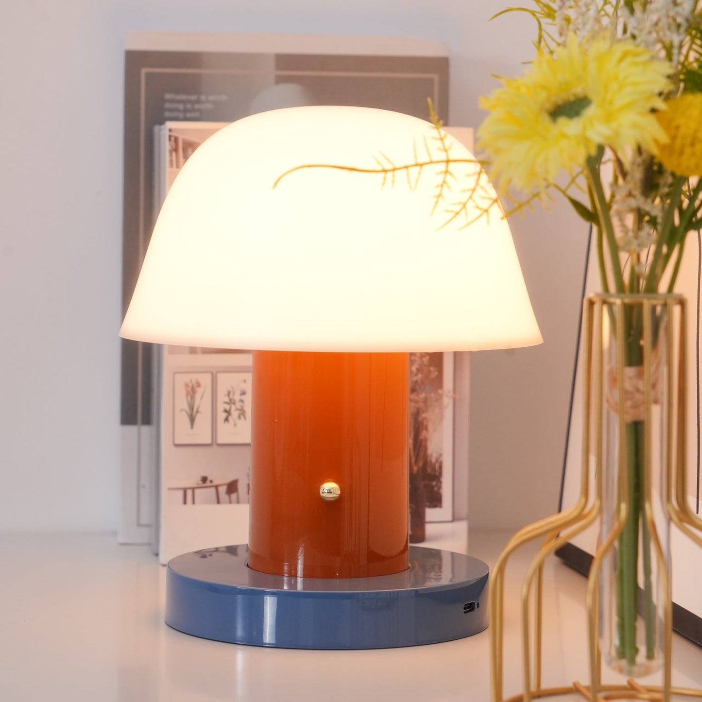Mushroom Bliss Cordless Table Lamp