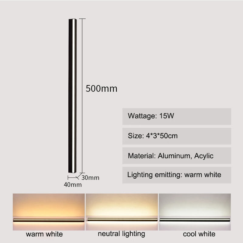 IIS Morane - Nordic Minimalist Long LED Wall light