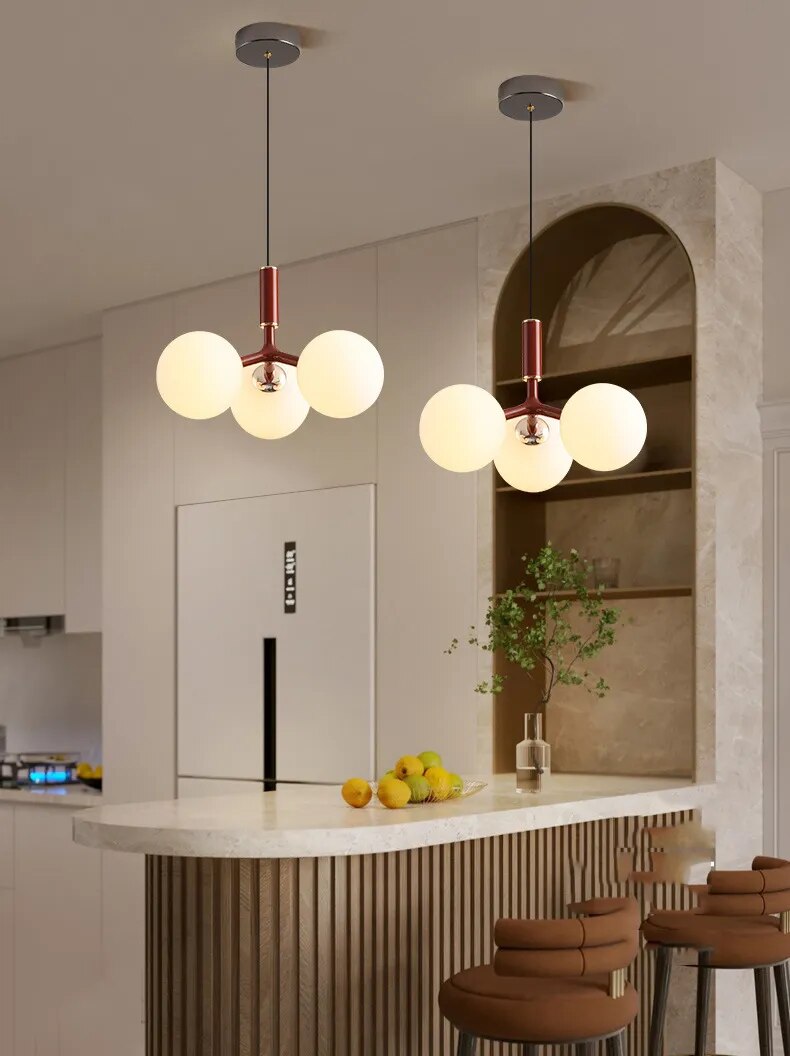 Nordic Modern and Minimalist Magic Bean 9 White Glass