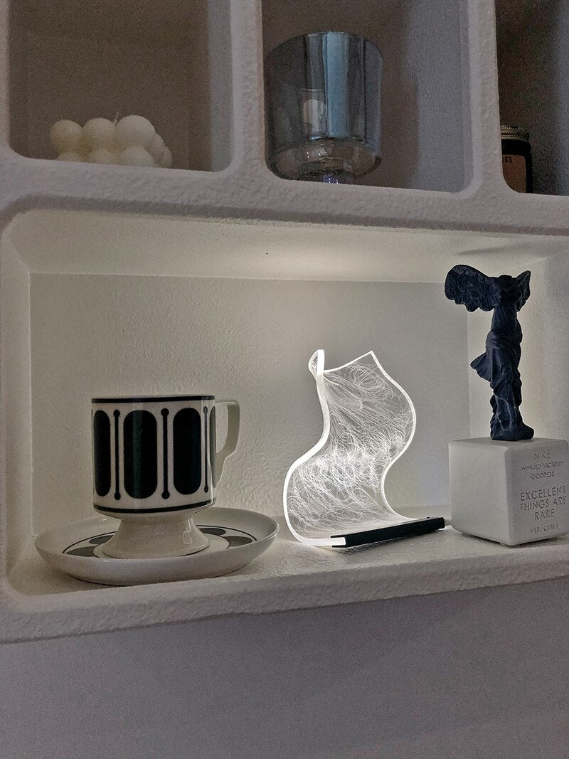 LYF Acrylic LED Table Lamp Stepless Dimming USB Charging Touch Switch Control