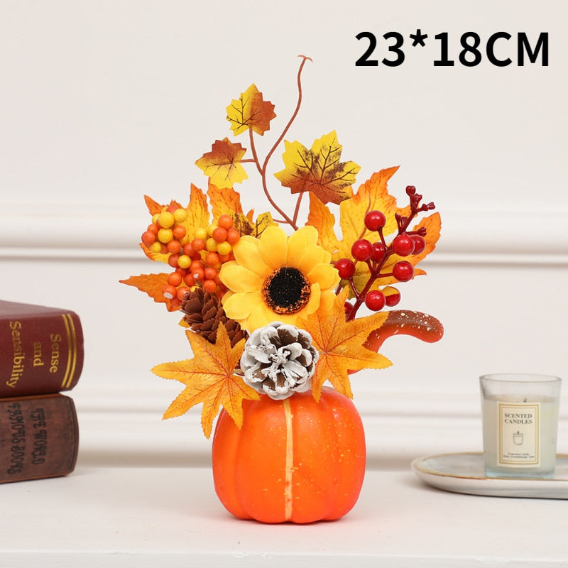 Hakon - Artificial Pumpkin Sunflower Ornament Fall Decor Sale Bedroom Decor Fall Home Decor Fall Decor 2023