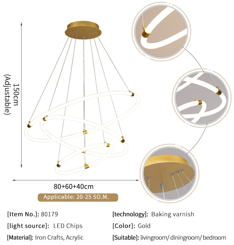 Ylk Modern LED Chandelier Lamp