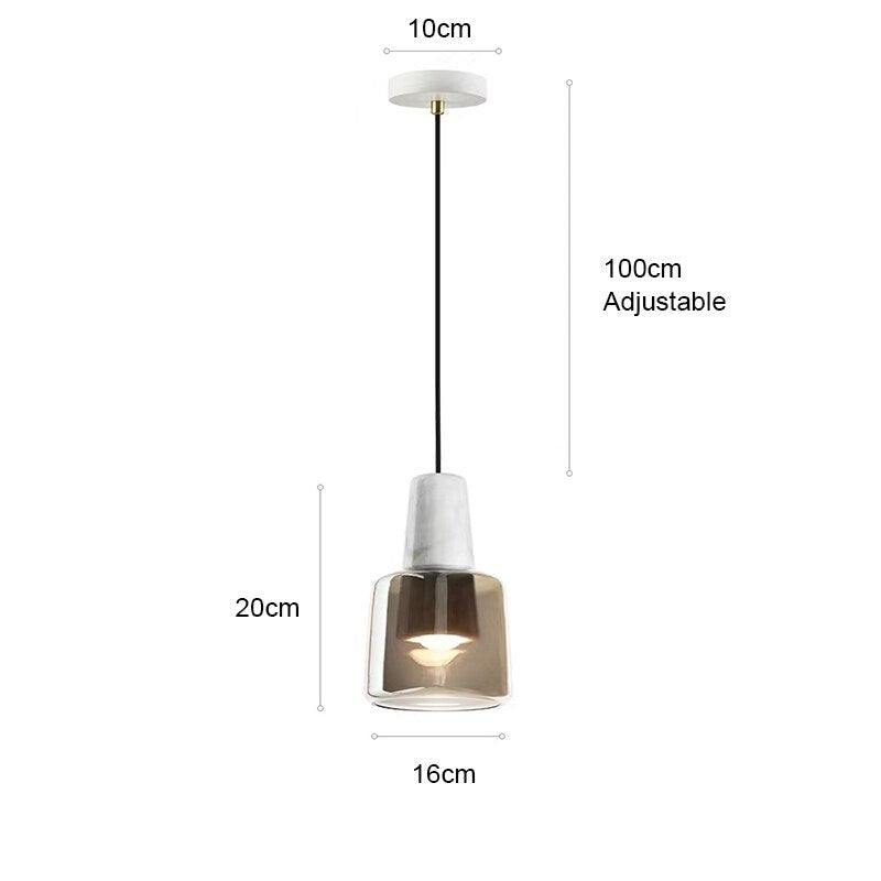 BAN Marble E27 LED pendant light modern Nordic hanging lamp