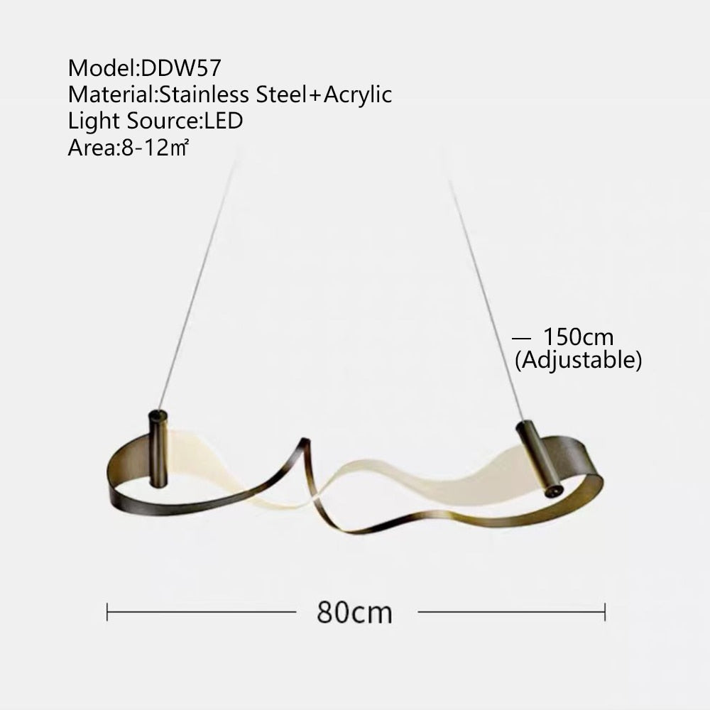 OLGA LED Ceiling Chandelier New Creative Luxury Acrylic Hanging Lamps