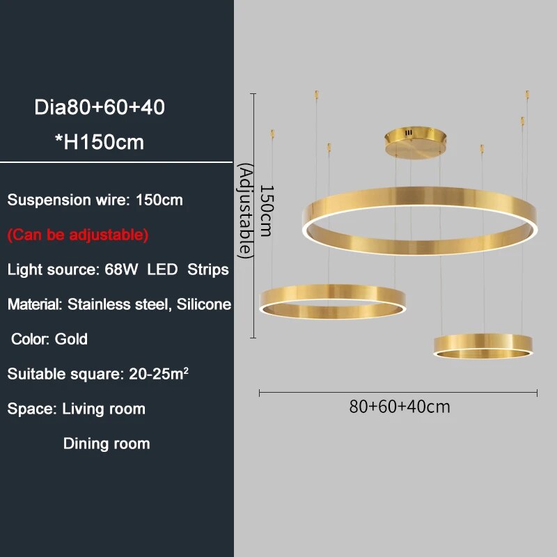 Ylk Ring Design Chandelier Light