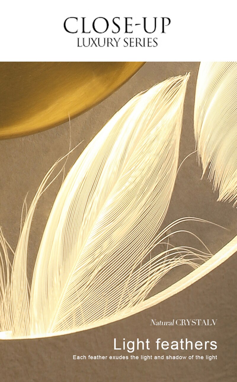 Lyf Feather-Glass LED Wall Lamp