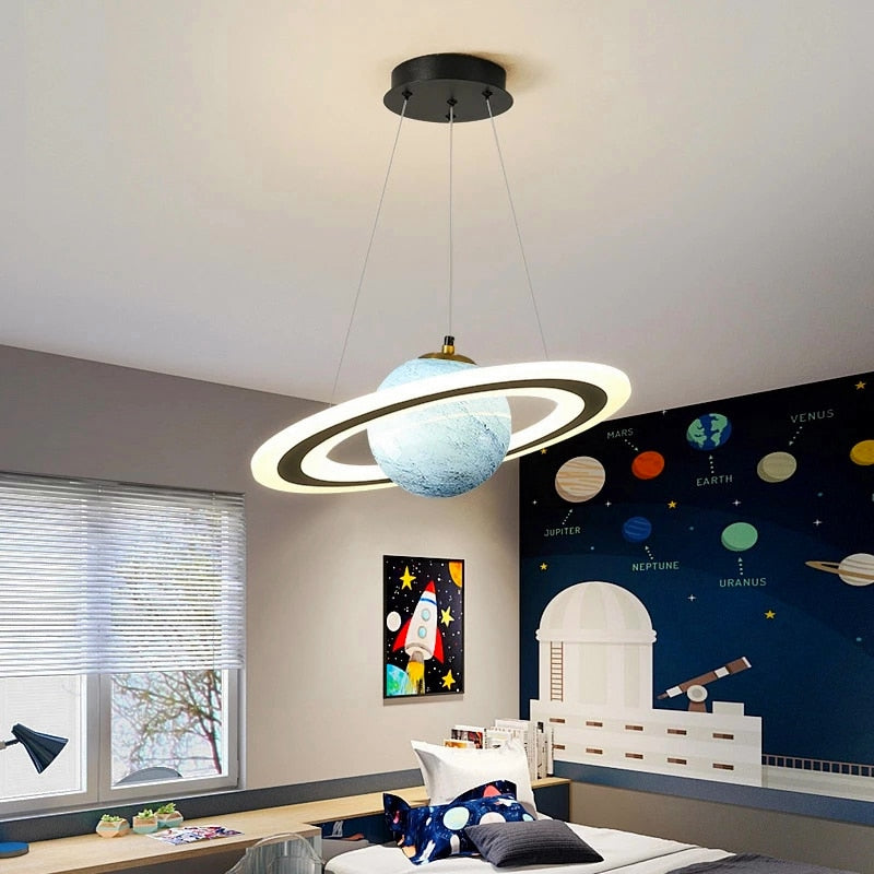 Bror - Childrens Lighting Planet Pendant Light Nursery Lamp