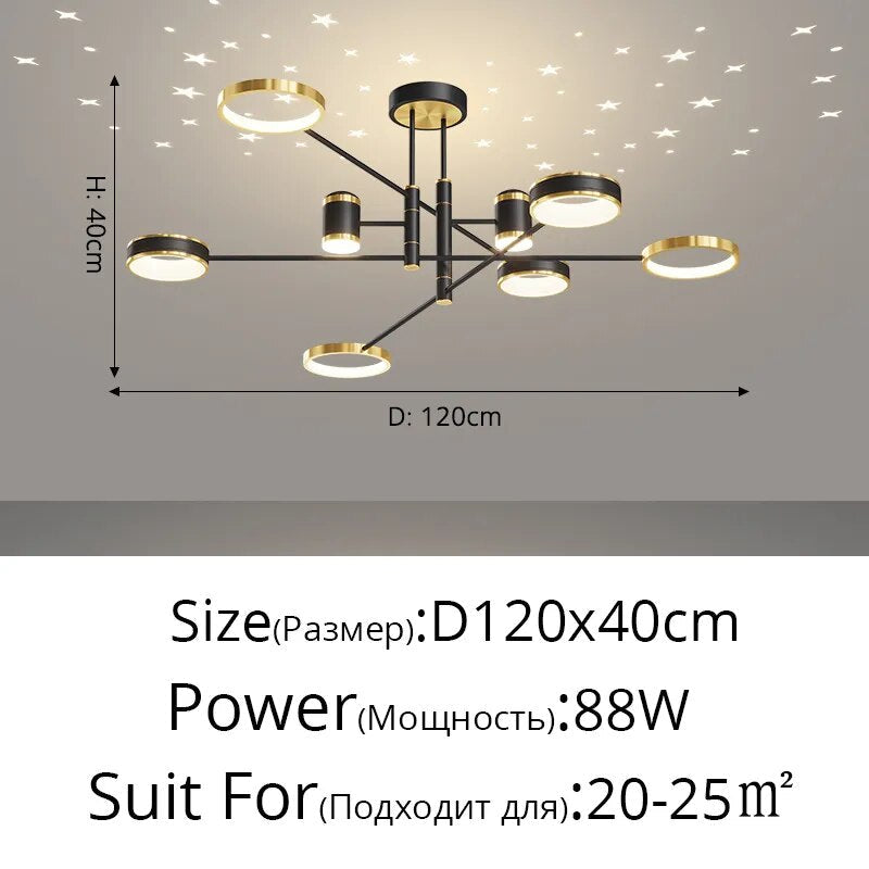 Nordic Starry Ceiling Chandelier Light