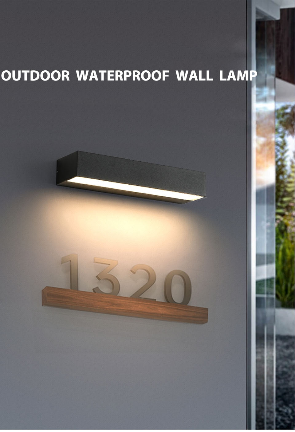 IIS LED Outdoor IP65 Waterproof Porch Wall Sconces Aluminum Exterior