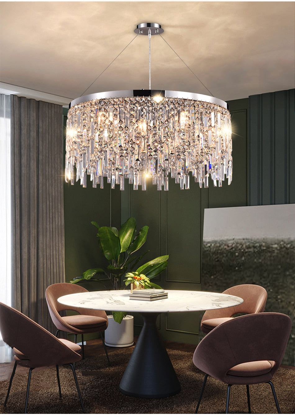 Ylk Violet Crystal Chandelier Decor